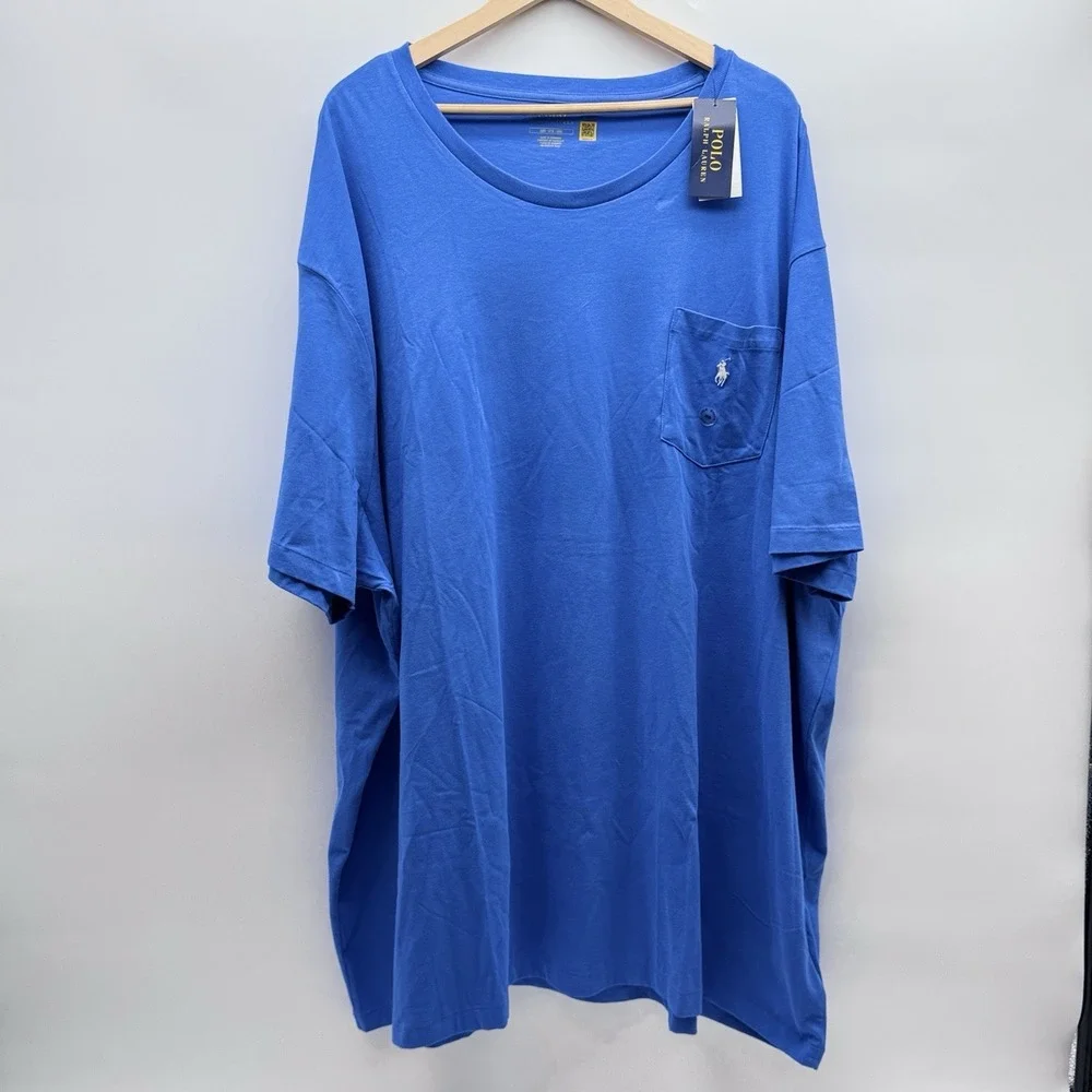 Polo Ralph Lauren Classic Blue Mens 6XB Big And Tall Crew Neck